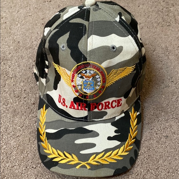 Camouflage U.S. Air Force Hat with Embroidery - Picture 1 of 12